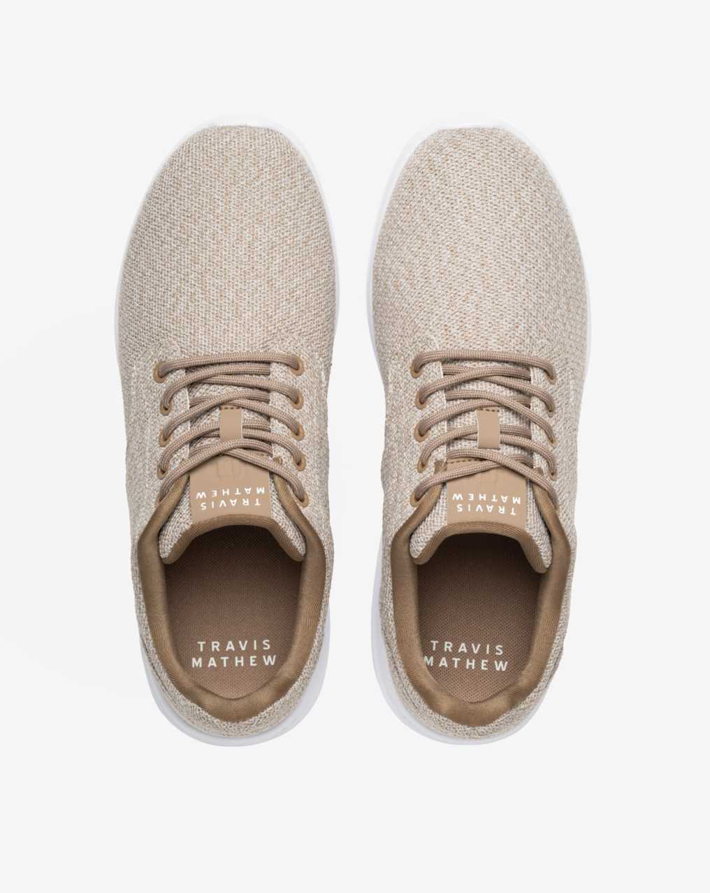 Travis Mathew The Daily 2 Knit Shoe Heather Natural | TKVCAUF-80