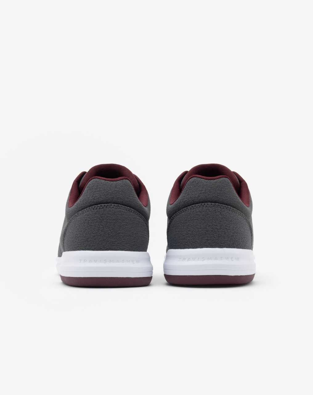 Travis Mathew The Daily 2 Woven Shoe Heather Grey Pinstripe | FBNAWLO-12