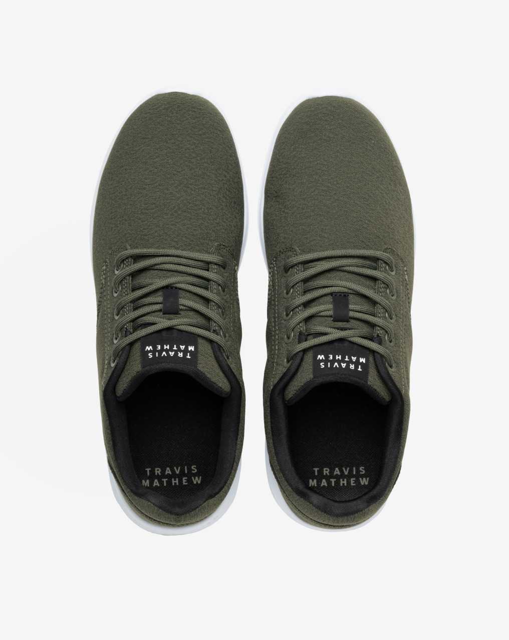 Travis Mathew The Daily 2 Woven Shoe Olive Green | WQASKEC-06