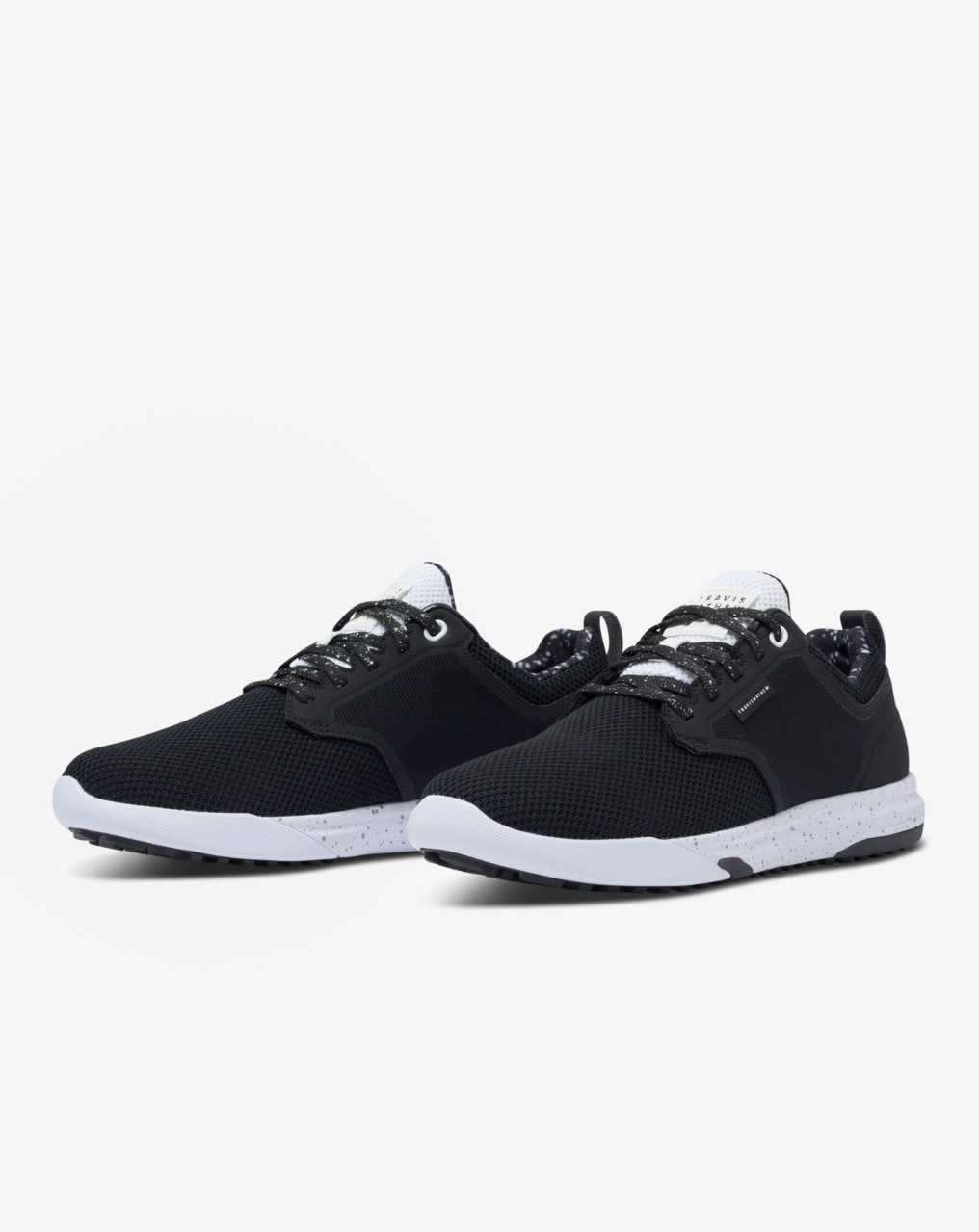 Travis Mathew The Daily Pro Hybrid Print Shoe Black/White | XRNSYLC-49