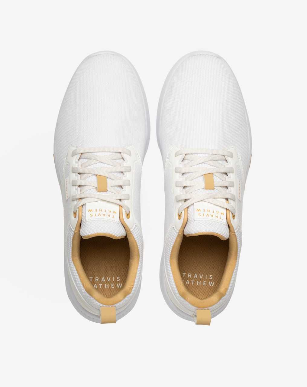 Travis Mathew The Daily Pro Hybrid Shoe White/Gum | UFGCXBR-98