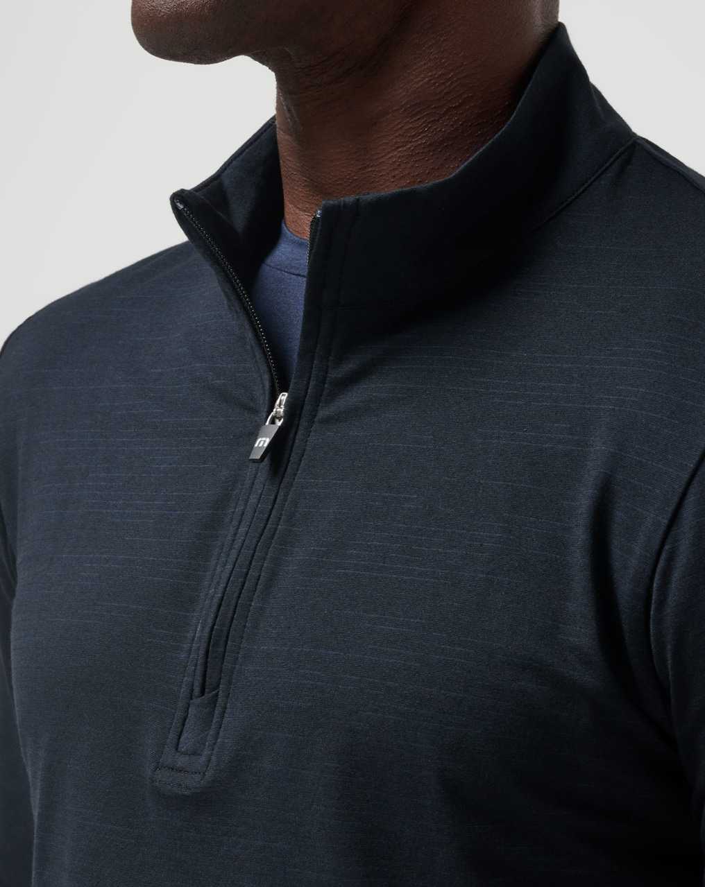 Travis Mathew The Heater Quarter Zip Black | NGMSWRZ-14