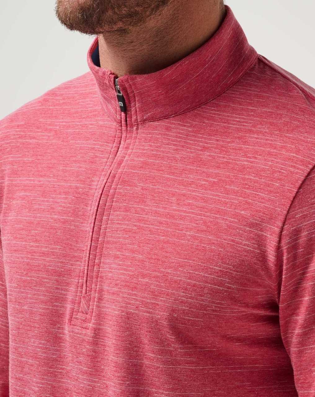 Travis Mathew The Heater Quarter Zip Heather Scooter | EATLFOH-43