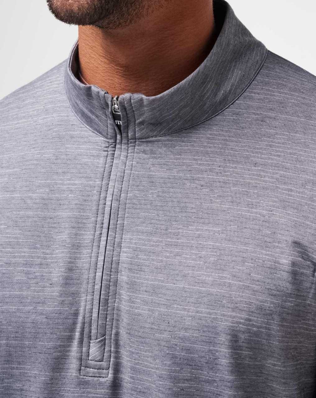 Travis Mathew The Heater Quarter Zip Sleet/Quiet Shade | TAGOQYP-03