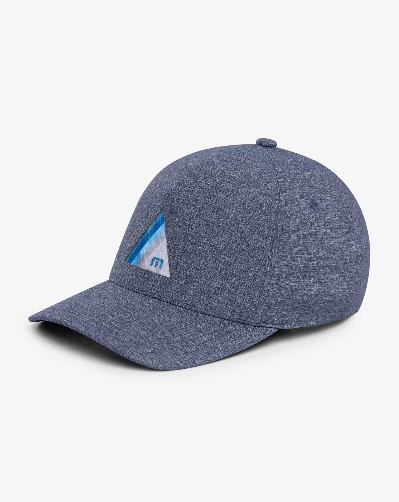 Travis Mathew The Heater Snapback Hat Heather Blue | VXRJMIE-64