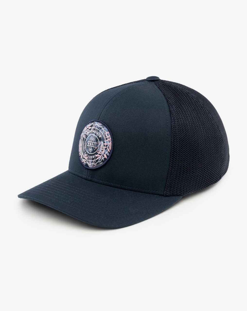 Travis Mathew The Patch Floral Snapback Hat Blue Nights | MTDZWPF-68