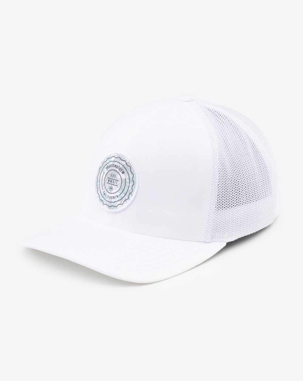 Travis Mathew The Patch Floral Snapback Hat White | PAIMVSL-68