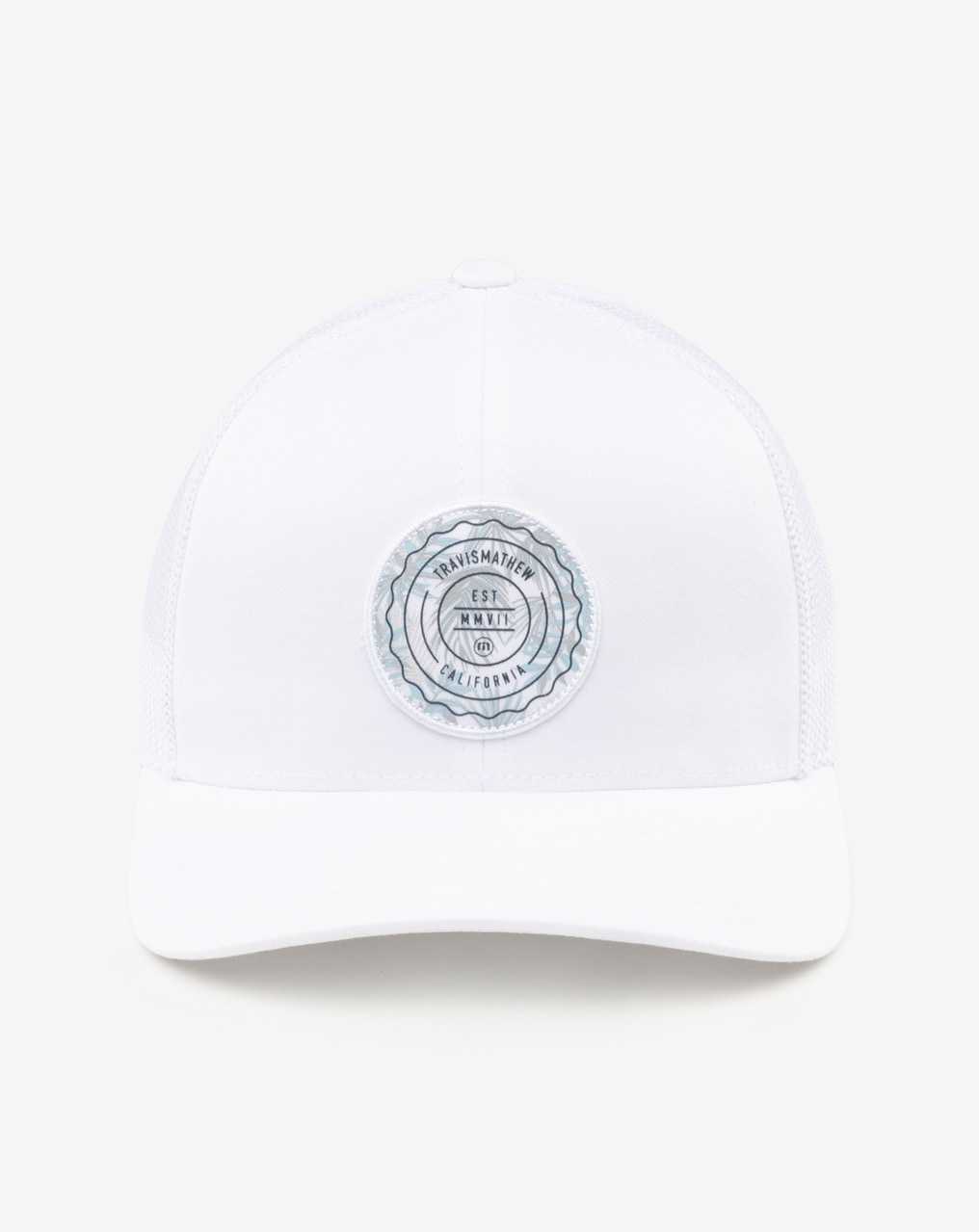 Travis Mathew The Patch Floral Snapback Hat White | PAIMVSL-68