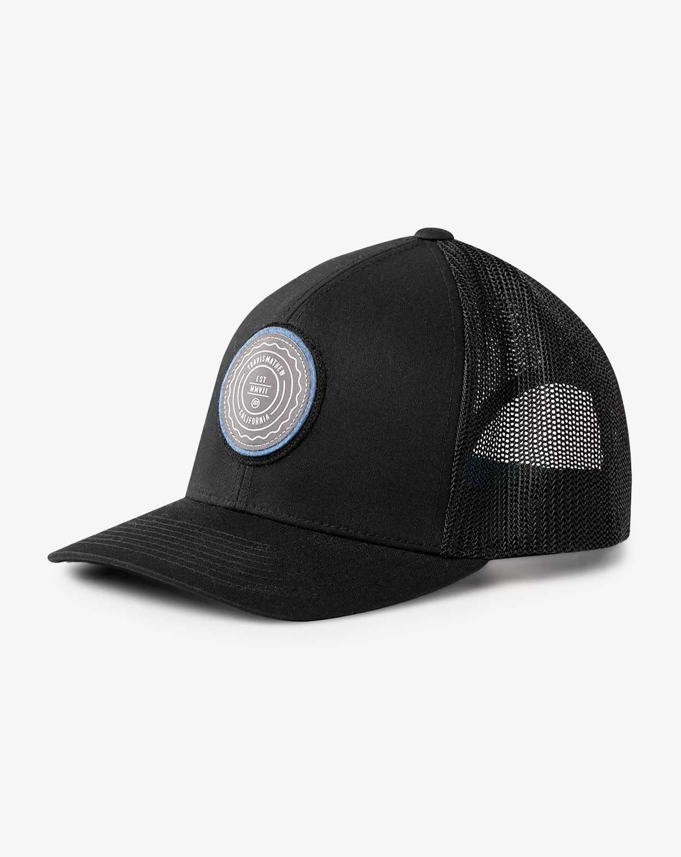 Travis Mathew The Patch Snapback Hat Black | QIHRYMV-84