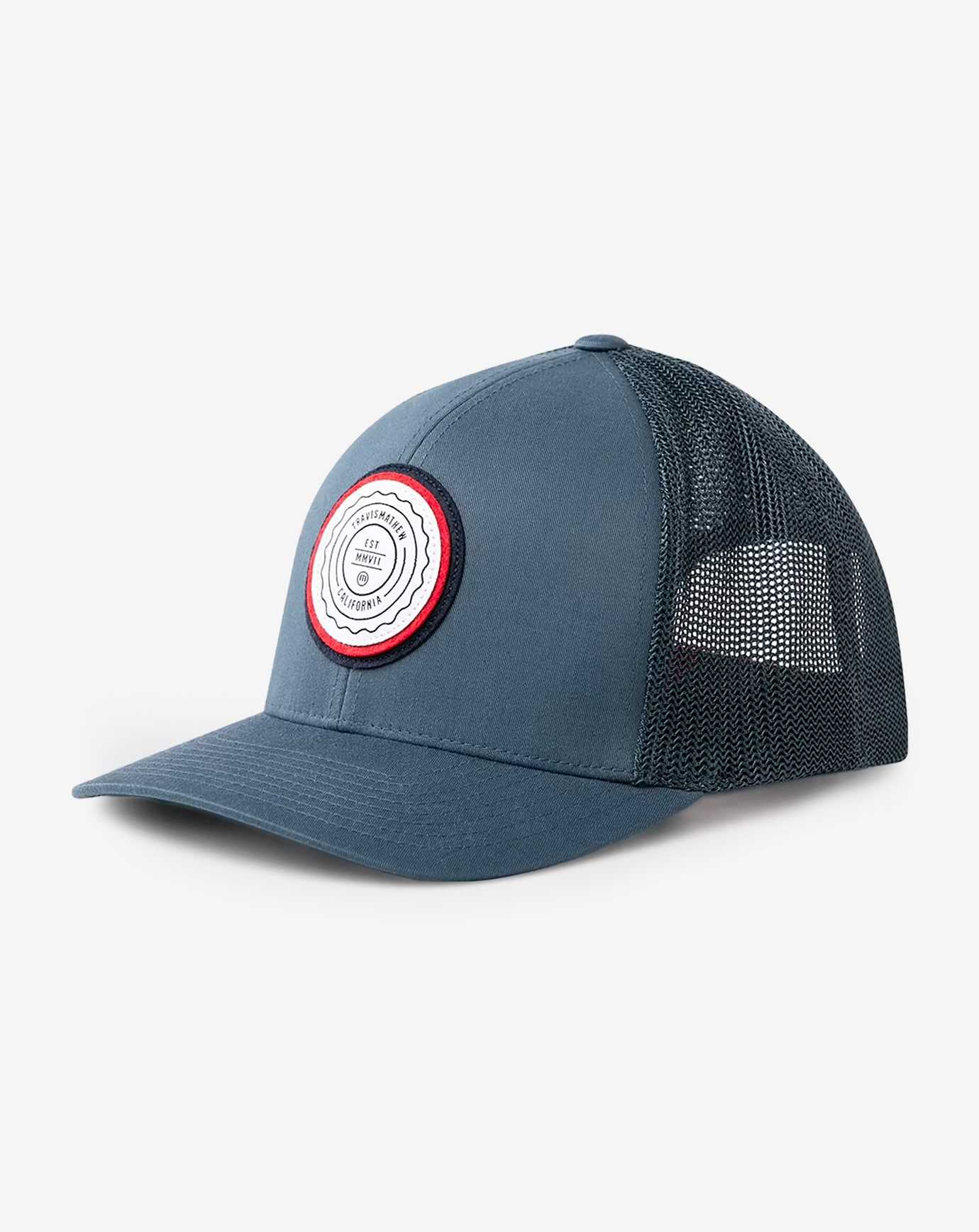 Travis Mathew The Patch Snapback Hat Dark Blue | VNQLMTD-60