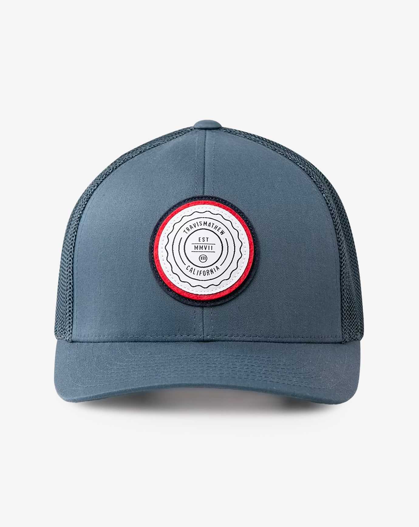 Travis Mathew The Patch Snapback Hat Dark Blue | VNQLMTD-60