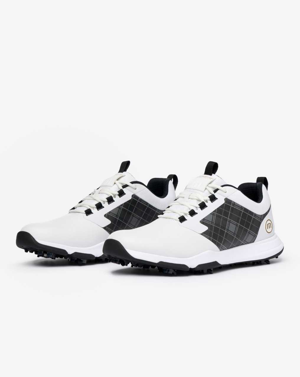 Travis Mathew The Ringer 2 Tartan Golf Shoe White | IBUJLKF-20