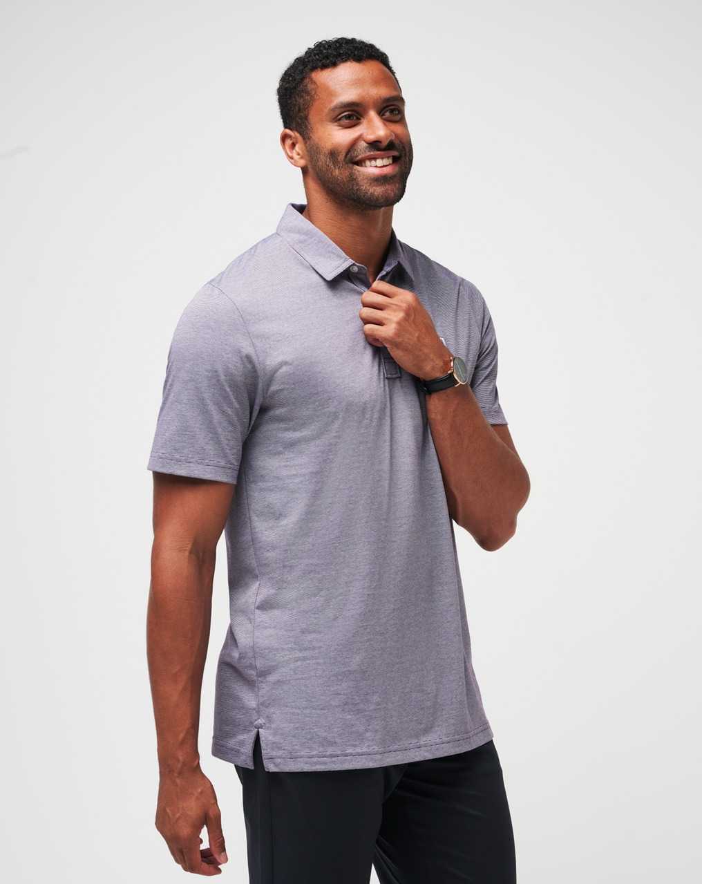 Travis Mathew The Zinna Polo Blackberry Cordial/White | IXPCGOJ-21