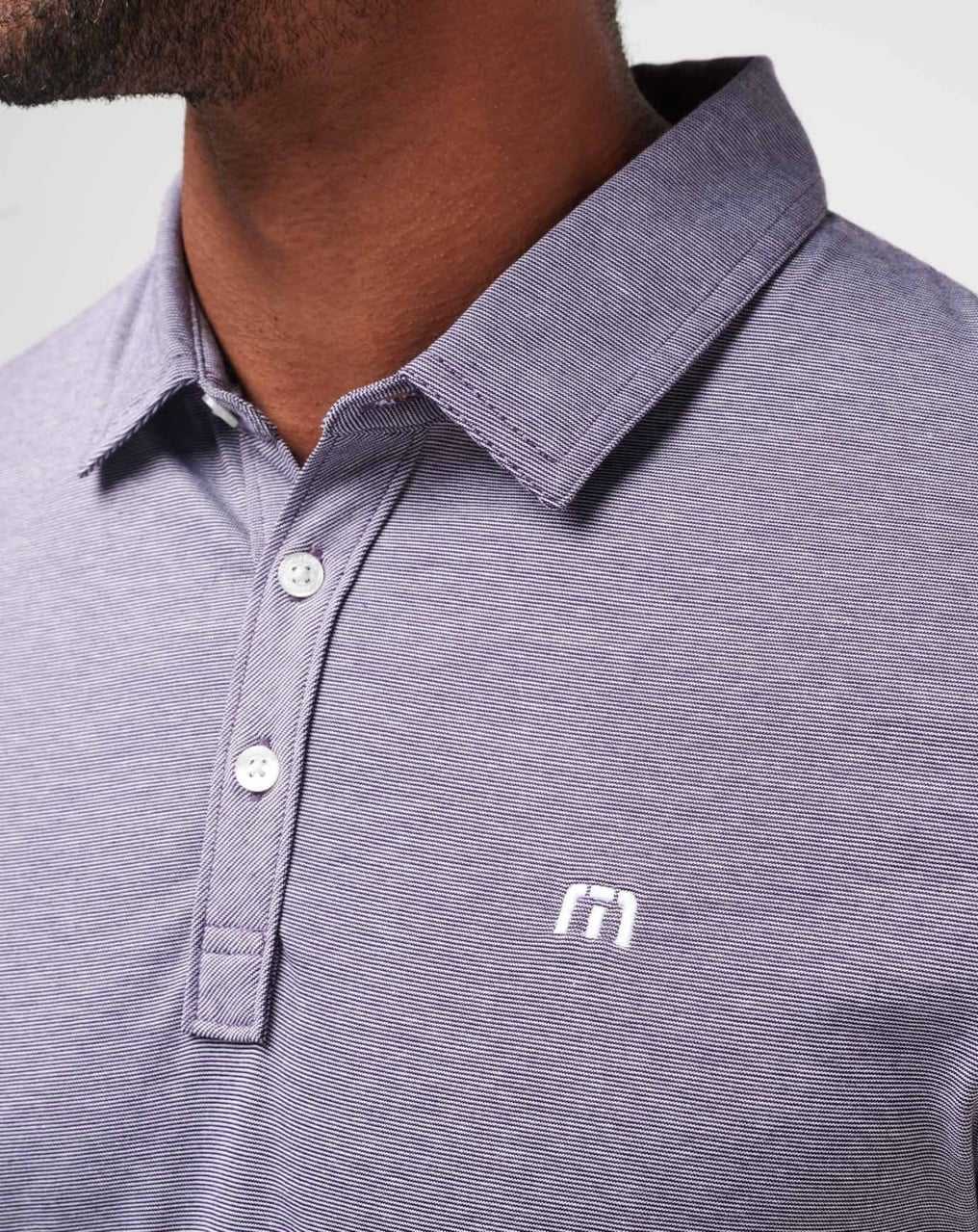 Travis Mathew The Zinna Polo Blackberry Cordial/White | IXPCGOJ-21