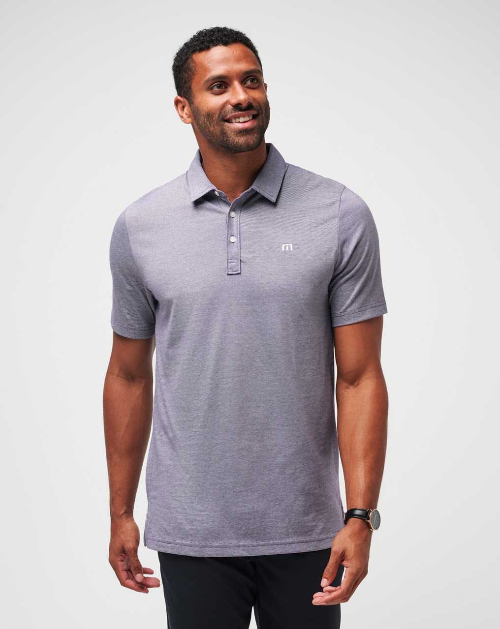 Travis Mathew The Zinna Polo Blackberry Cordial/White | IXPCGOJ-21