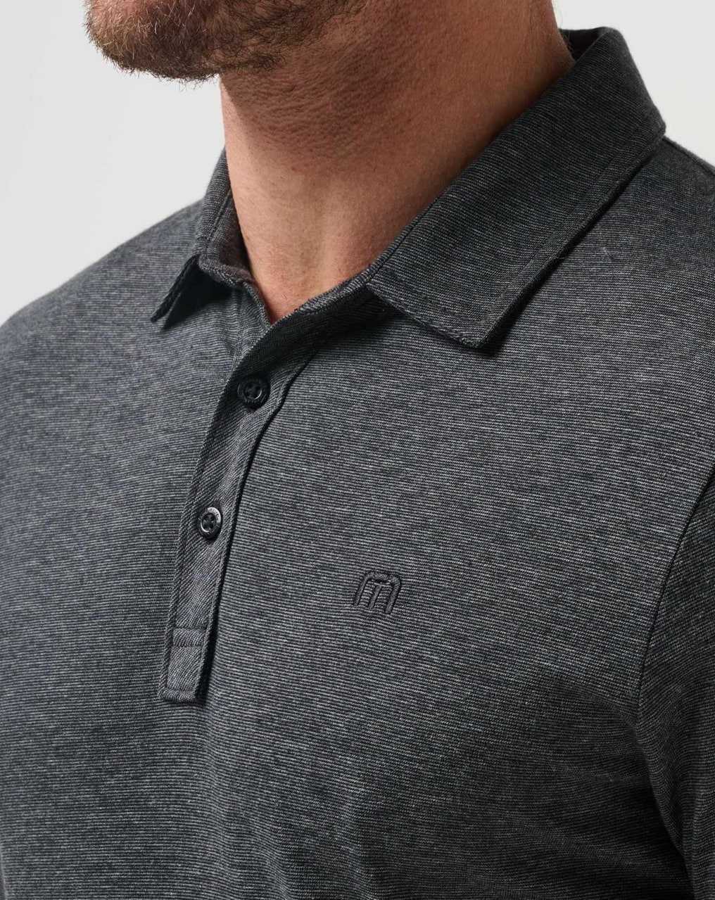 Travis Mathew The Zinna Polo Heather Black | WLRFBHZ-06