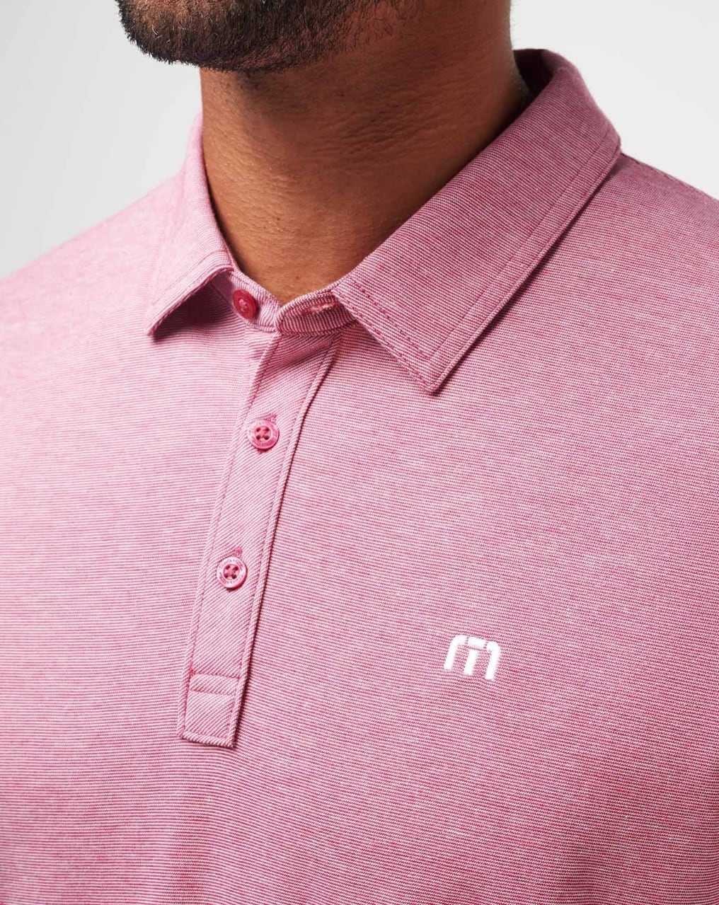 Travis Mathew The Zinna Polo Heather Cardinal | GRQHPUY-01