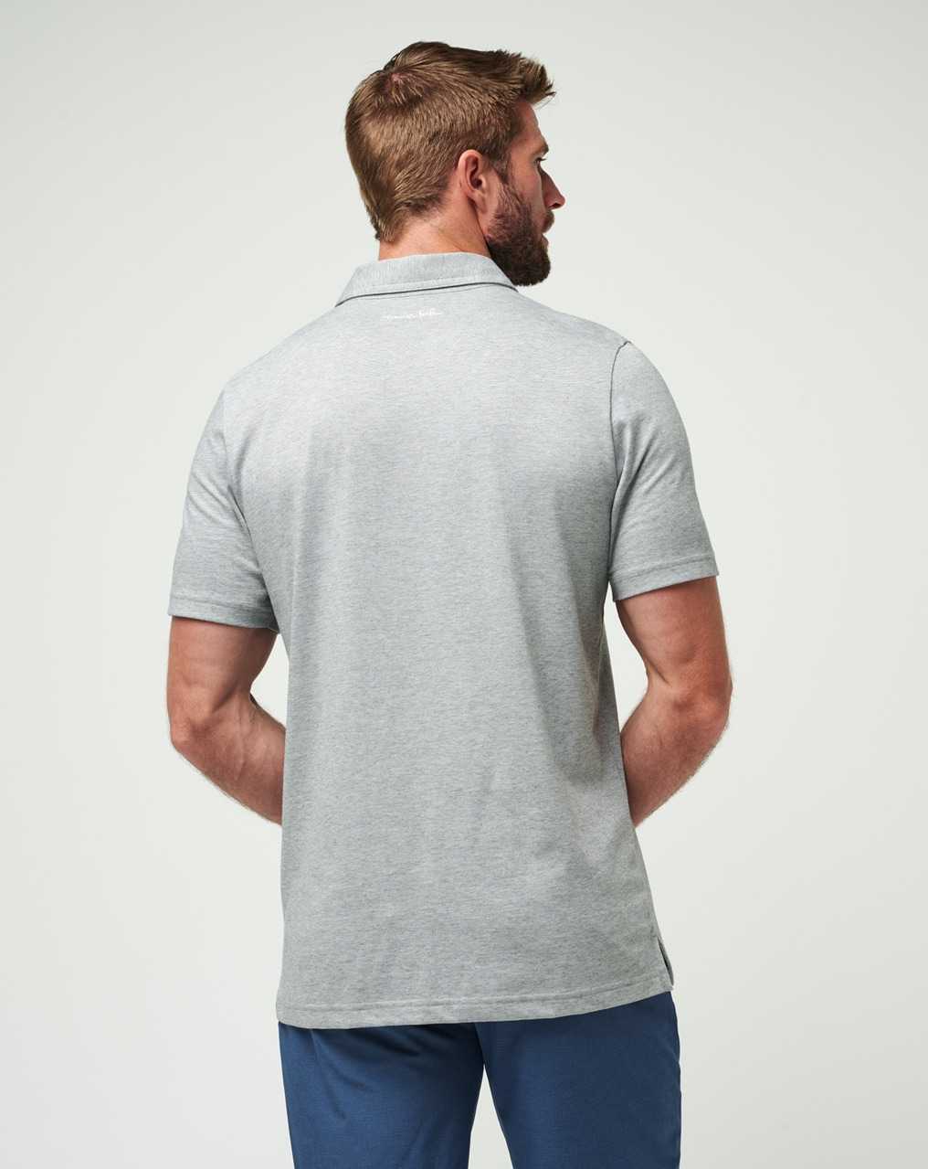 Travis Mathew The Zinna Polo Heather Grey | CSBHKJO-01