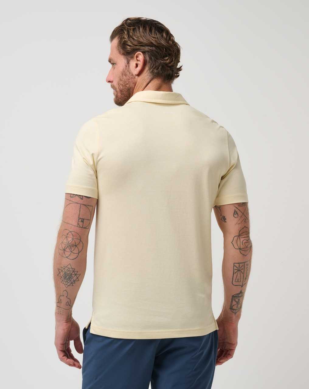 Travis Mathew The Zinna Polo Heather Pale Banana | DENQLKZ-83