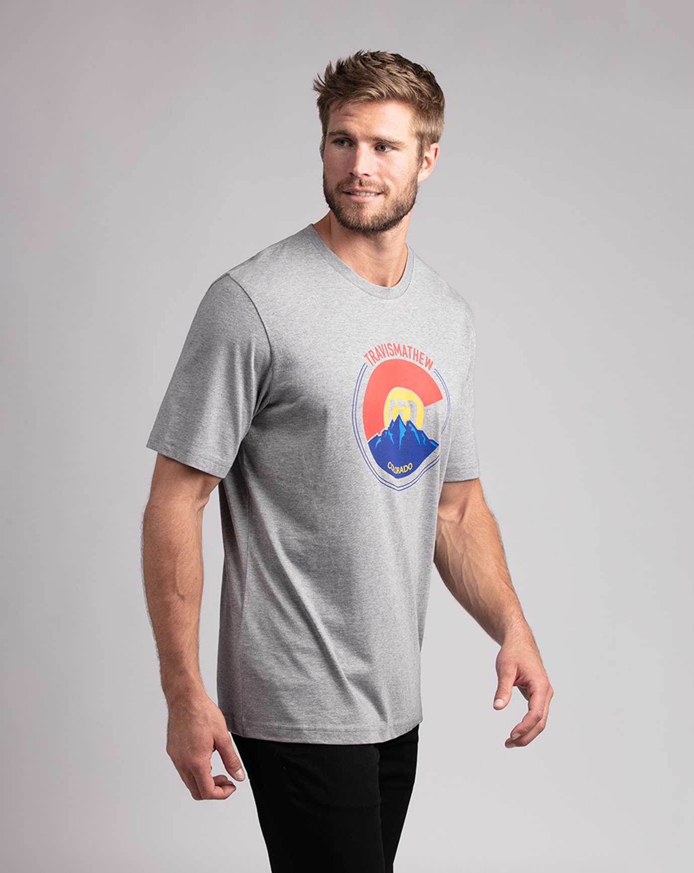 Travis Mathew Thin Air Tee Heather Grey | OBUEQKI-12