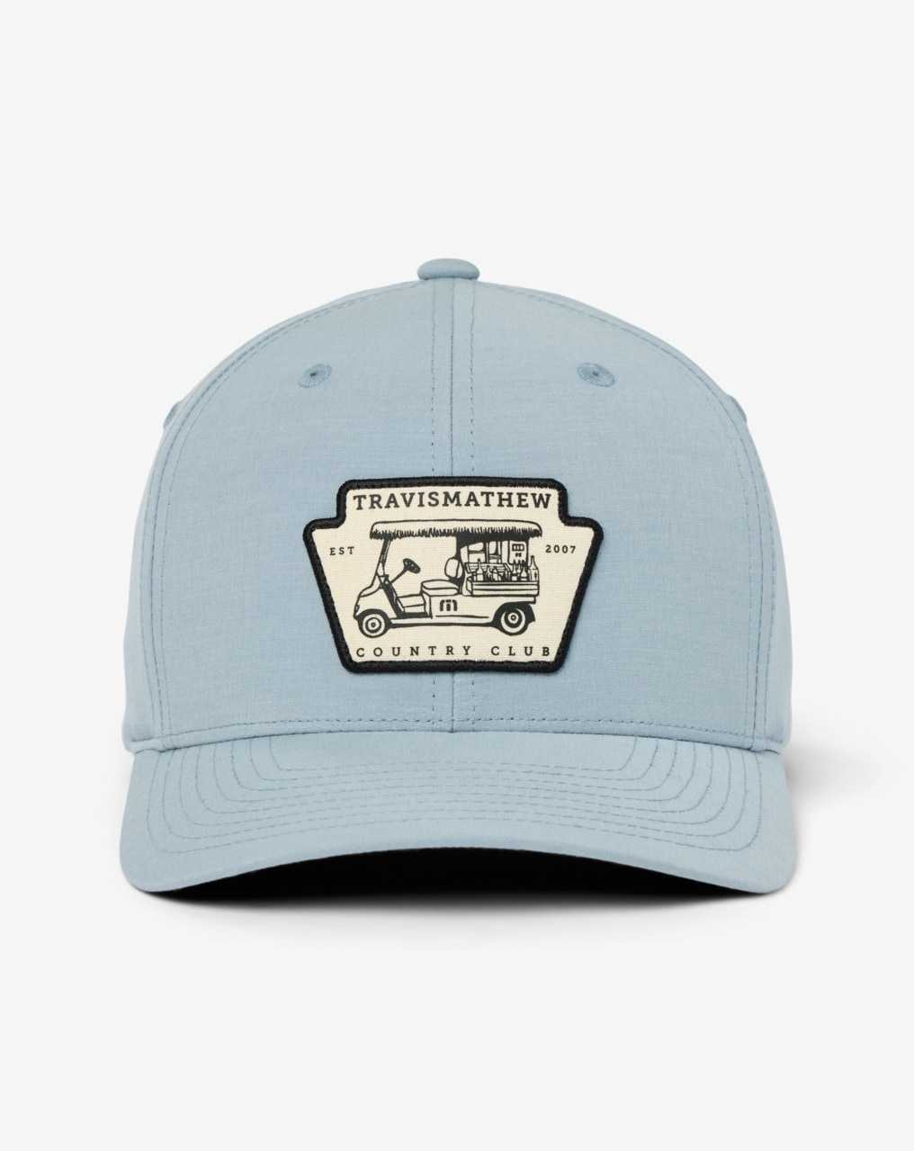 Travis Mathew Tiki Mapes Patch Snapback Hat Dusty Blue | LANFCOE-17