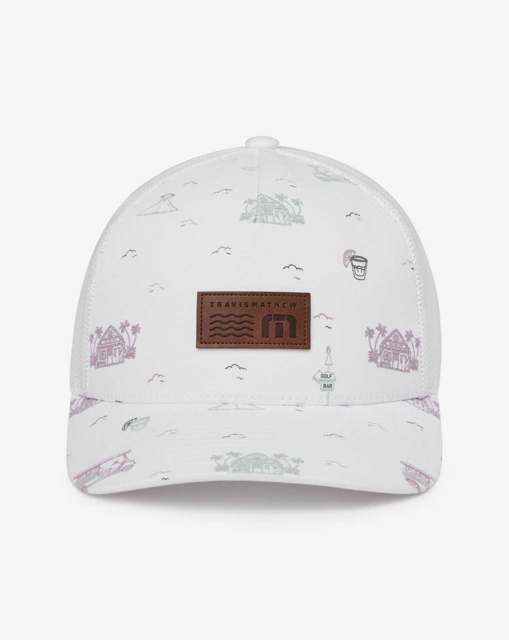 Travis Mathew Tiki Mapes Snapback Hat White | JZNFBMW-15