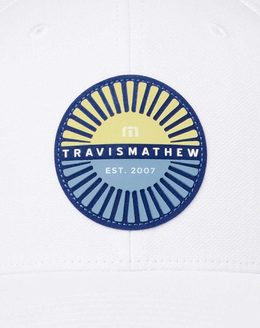 Travis Mathew Touching Down Snapback Hat White | QOGPMDJ-78