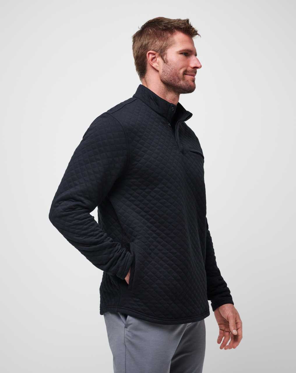 Travis Mathew Transatlantic Quarter Zip Black | JSKZFVI-65