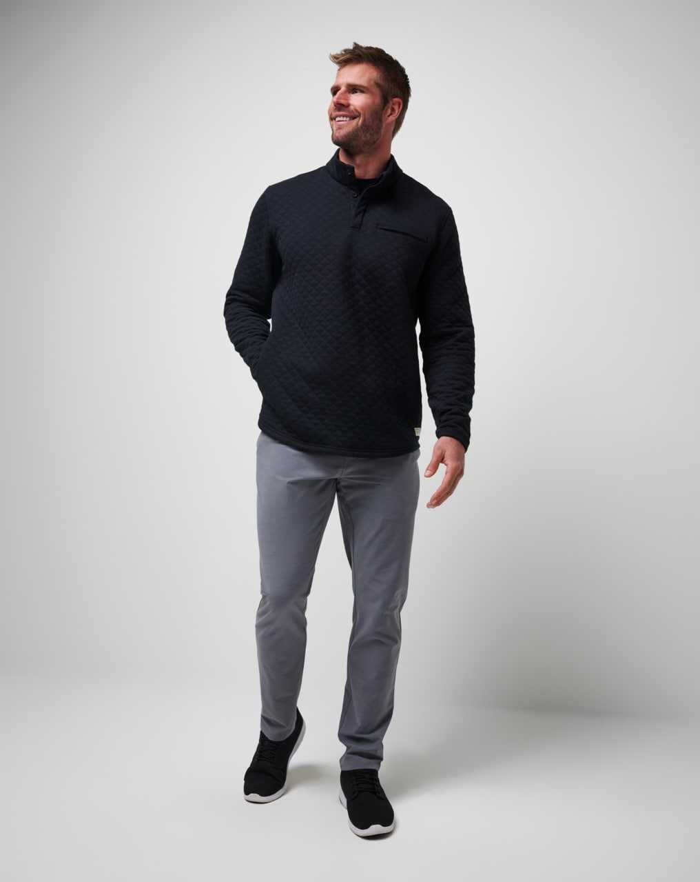 Travis Mathew Transatlantic Quarter Zip Black | JSKZFVI-65