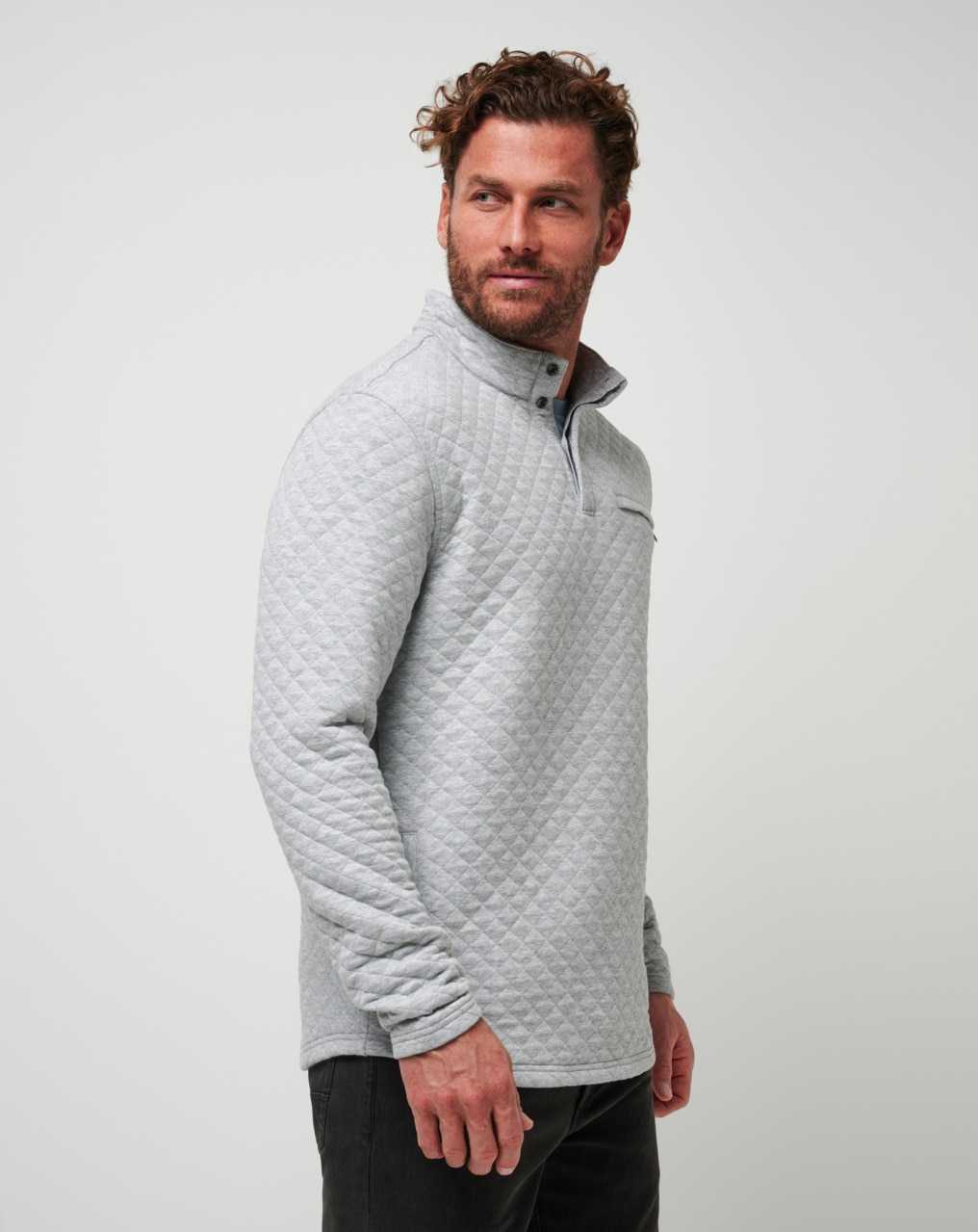 Travis Mathew Transatlantic Quarter Zip Heather Light Grey | HXKGCVL-19