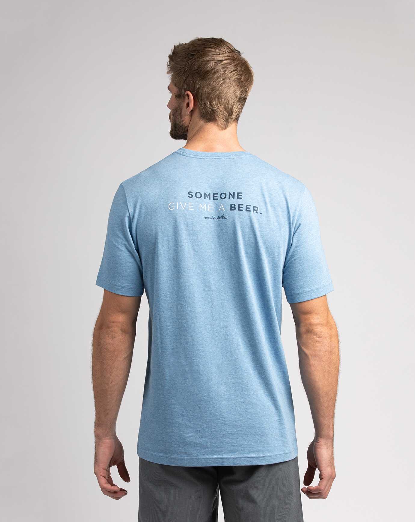 Travis Mathew Trapeze Swinger Tee Heather Blue | ZMHQGXJ-62