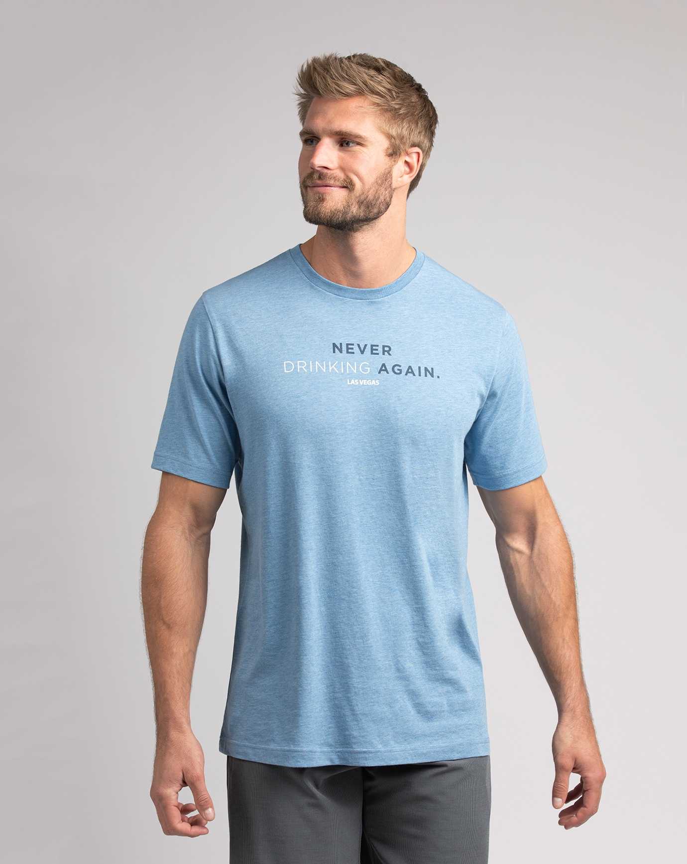 Travis Mathew Trapeze Swinger Tee Heather Blue | ZMHQGXJ-62