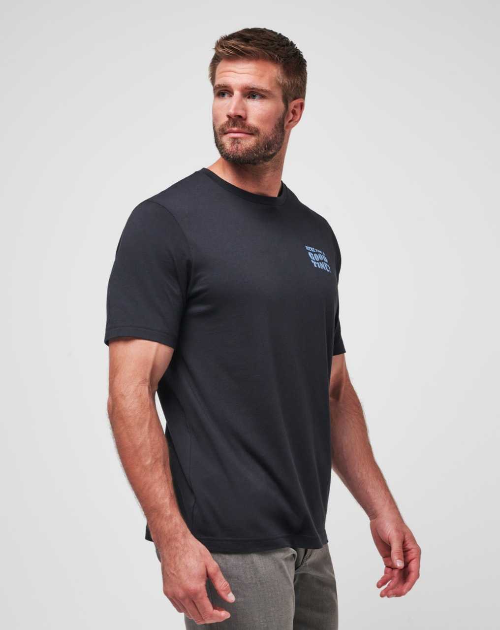 Travis Mathew Trenched Tee Black | UXGAJLQ-53