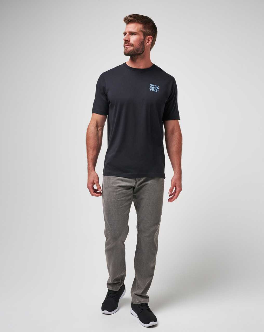 Travis Mathew Trenched Tee Black | UXGAJLQ-53