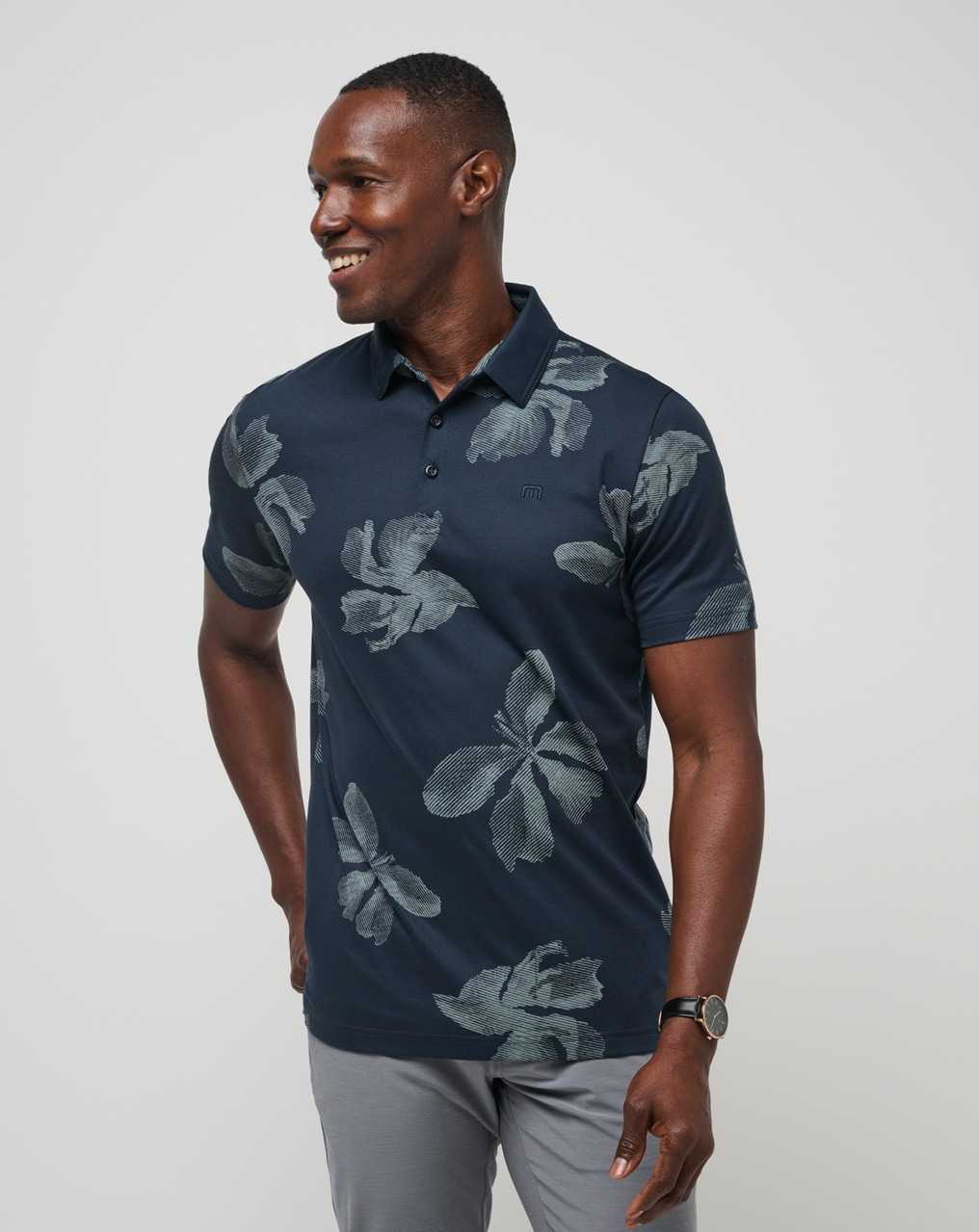 Travis Mathew Tropical Tour Polo Total Eclipse | UAHCIKM-83