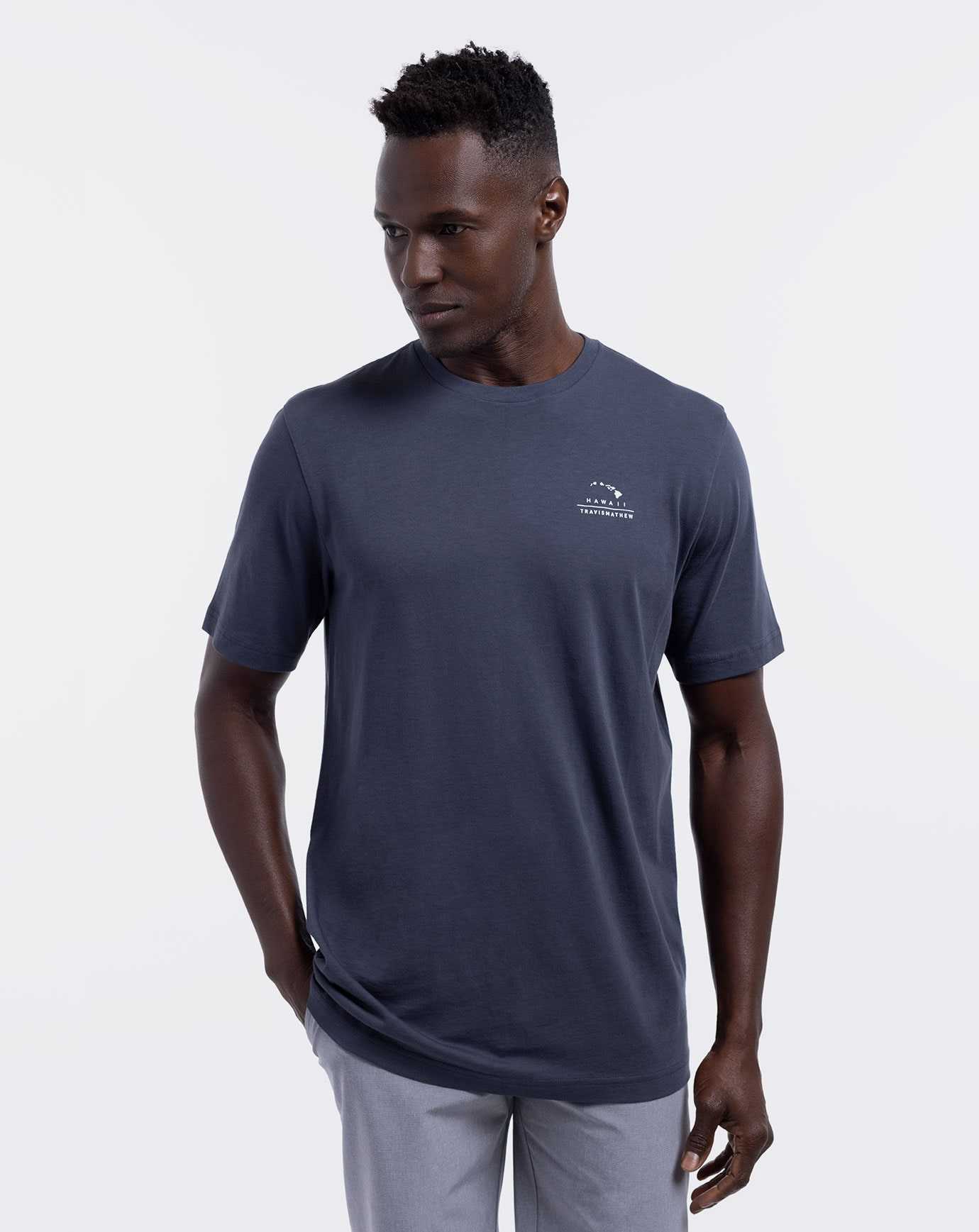 Travis Mathew Turbulence Tee Blue Nights | HGDEOXP-74