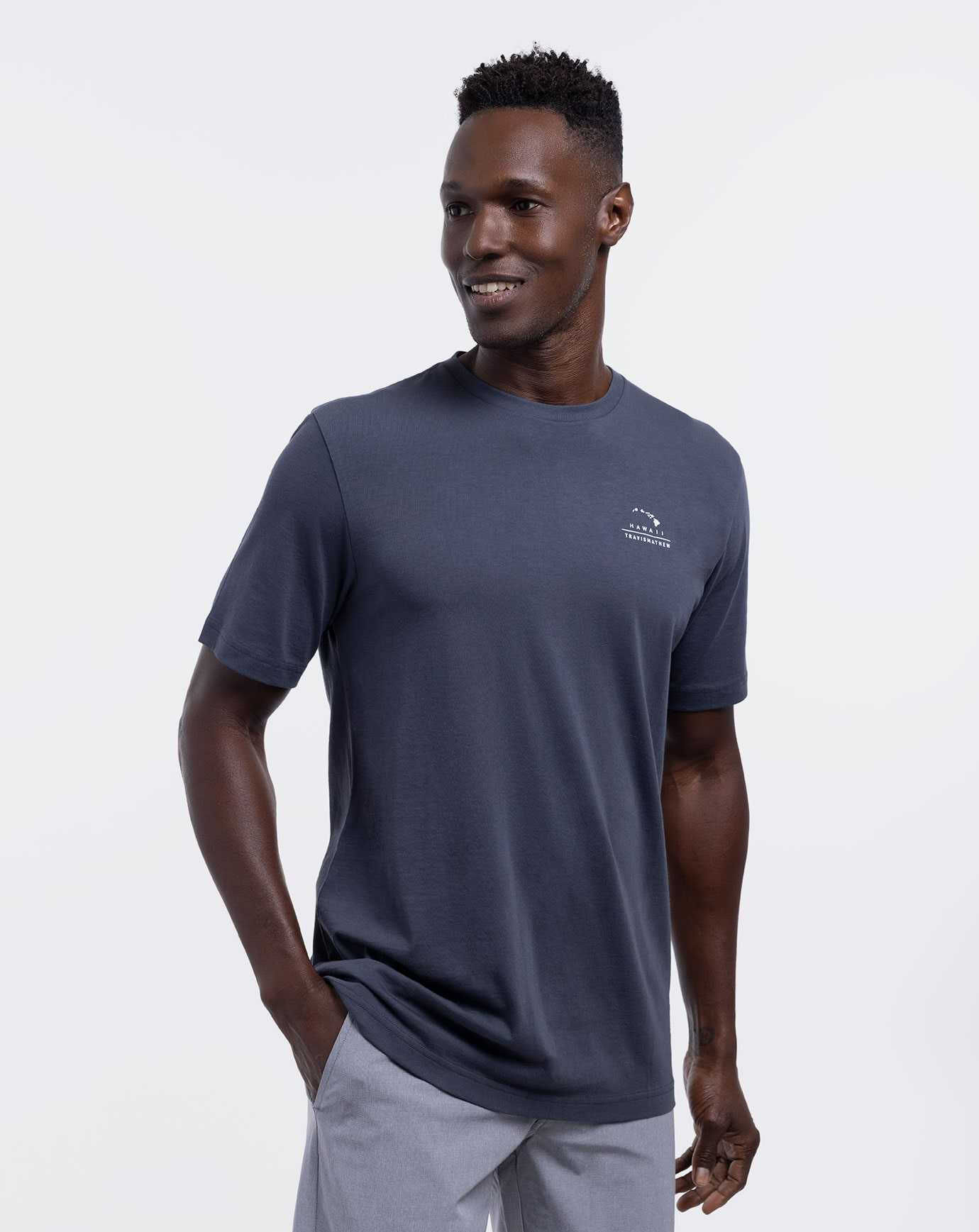 Travis Mathew Turbulence Tee Blue Nights | HGDEOXP-74