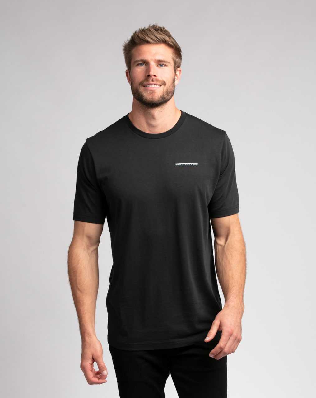 Travis Mathew Uff Da 2.0 Tee Black | XYERABQ-25