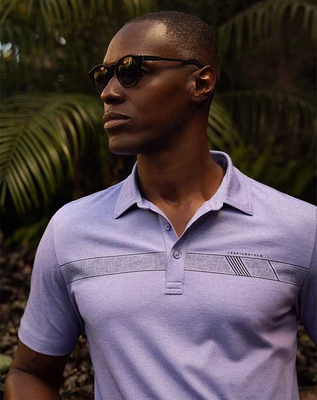 Travis Mathew Ukulele Sunrise Polo Heather Imperial | XTFQJRA-27