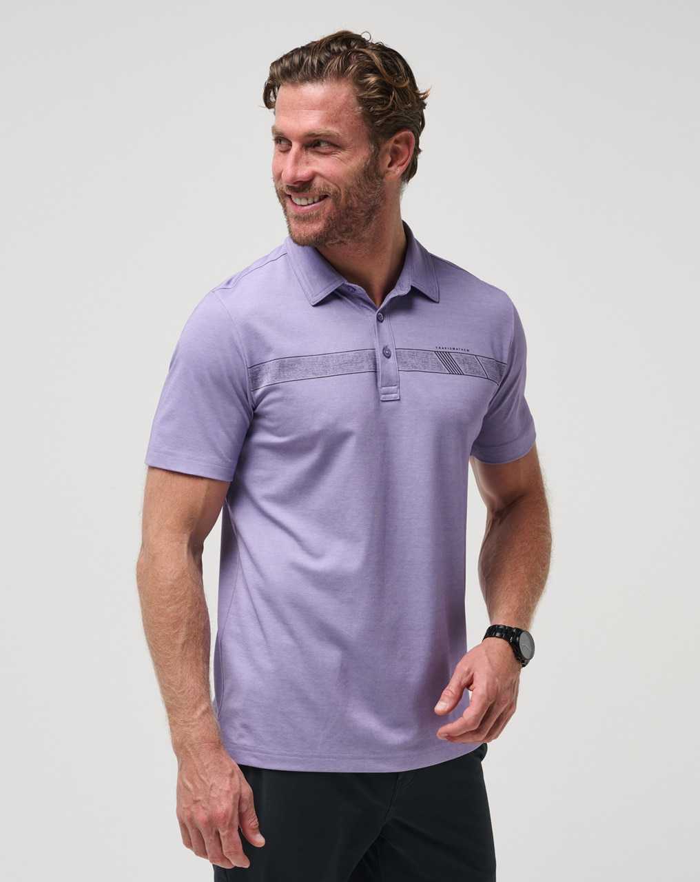 Travis Mathew Ukulele Sunrise Polo Heather Imperial | XTFQJRA-27