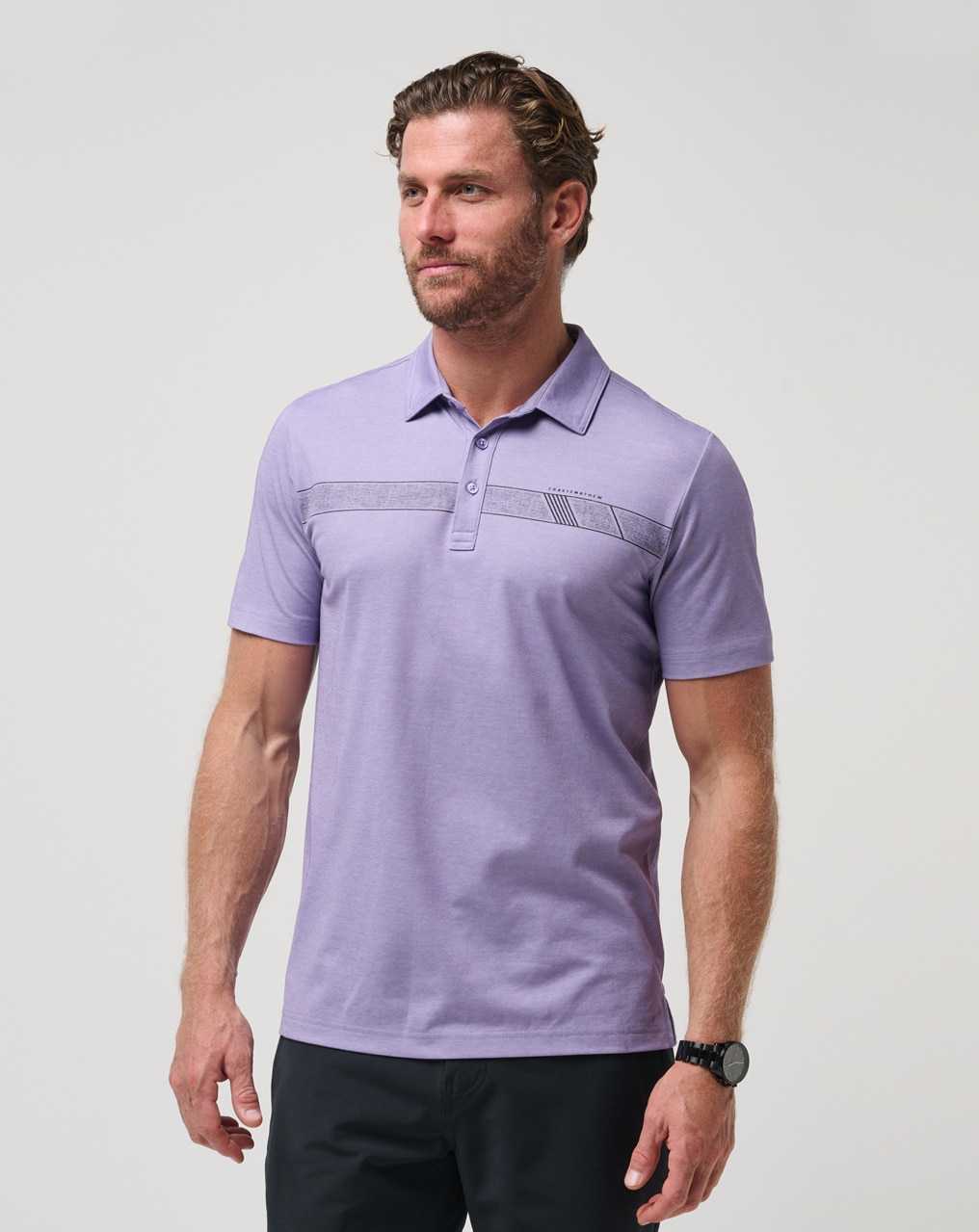 Travis Mathew Ukulele Sunrise Polo Heather Imperial | XTFQJRA-27