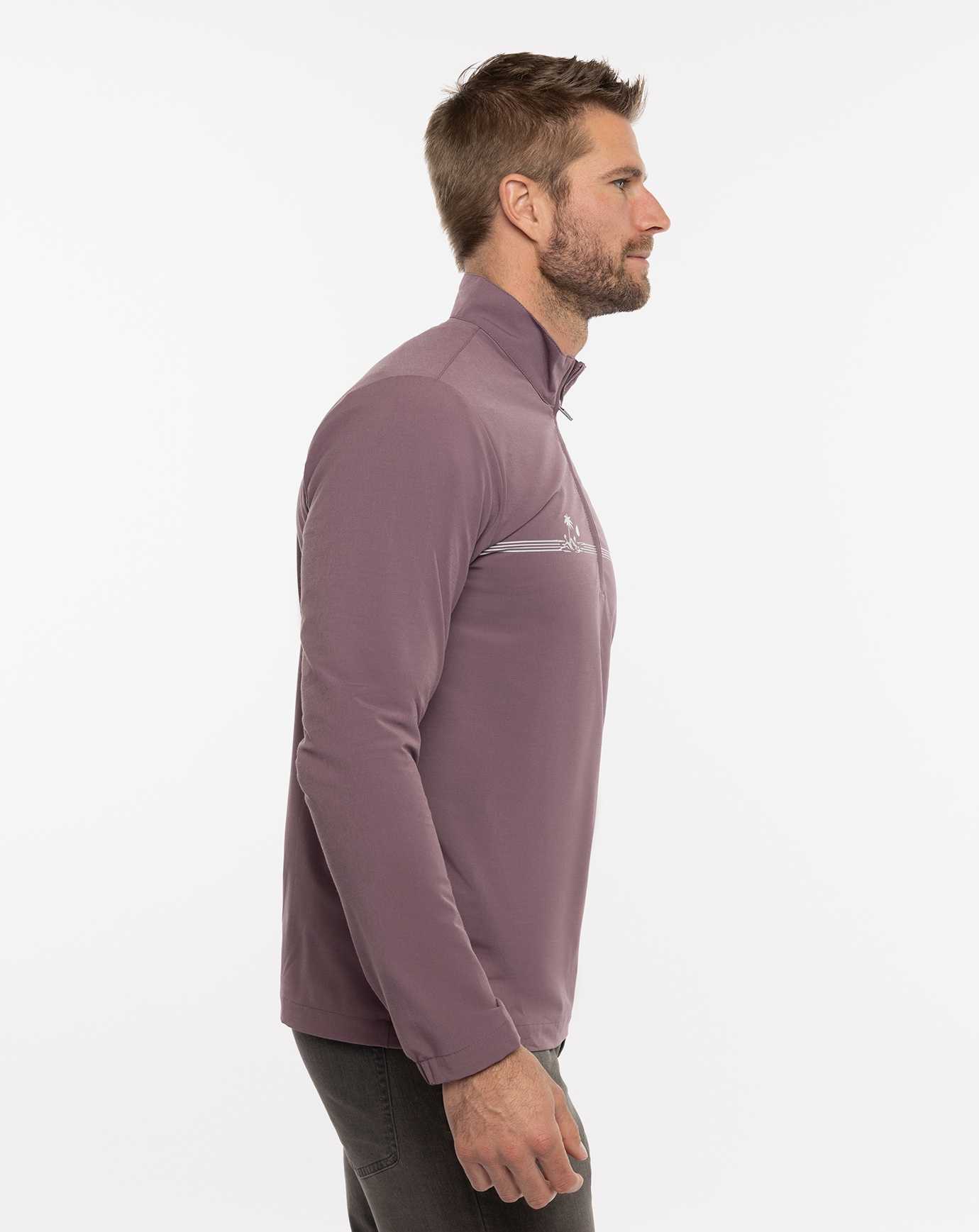 Travis Mathew Unexpected Surprise Quarter Zip Flint | SUGJFHZ-23