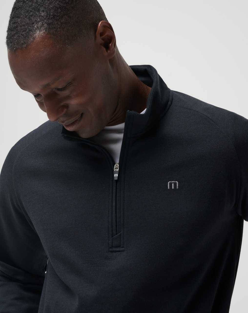 Travis Mathew Upgraded Quarter Zip Black | OCINLBH-61