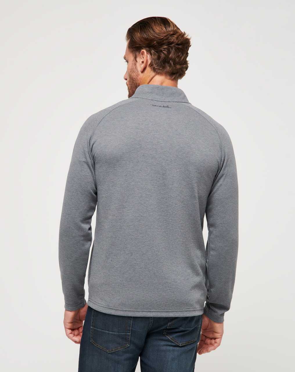 Travis Mathew Upgraded Quarter Zip Dark Grey | CJQUVTS-94