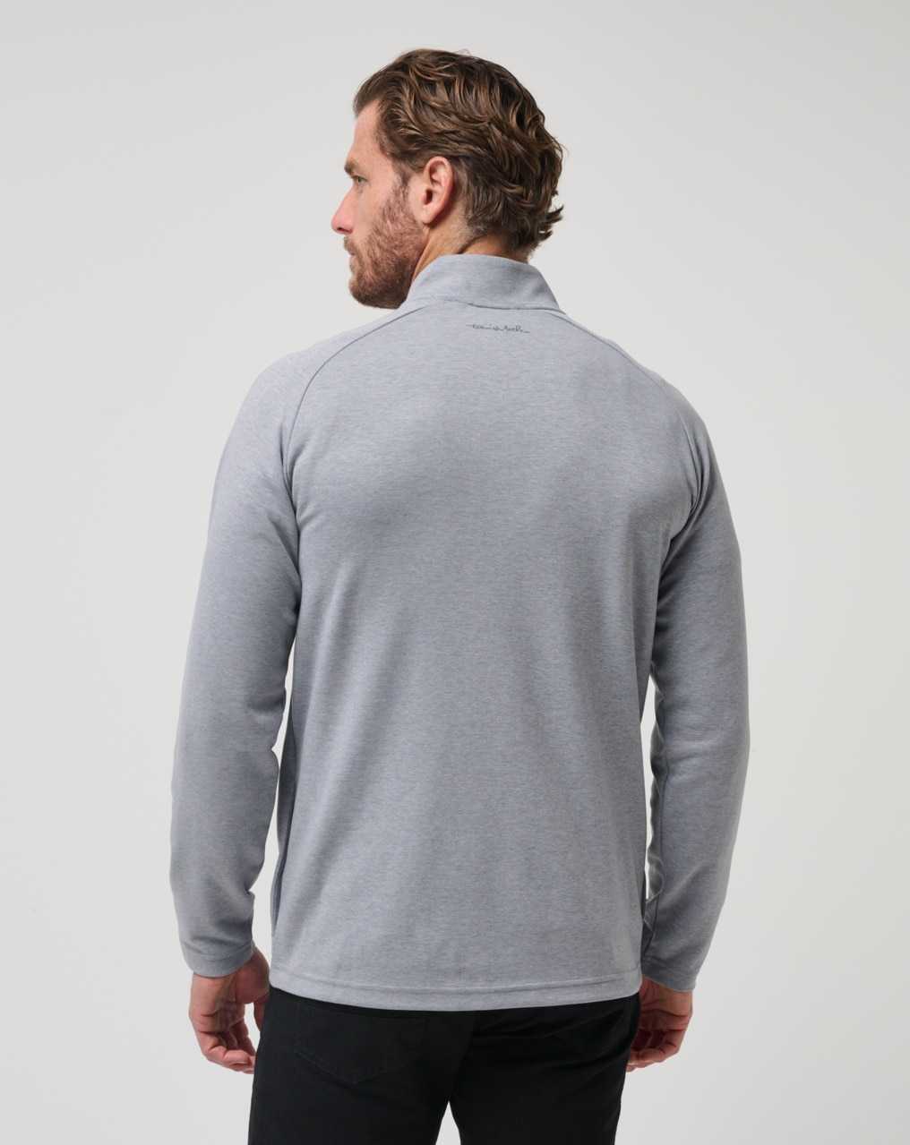 Travis Mathew Upgraded Quarter Zip Heather Grey | EOIFZPU-82