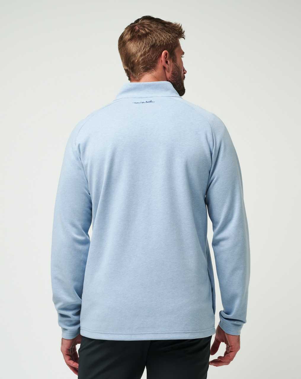 Travis Mathew Upgraded Quarter Zip Light Blue | LPHBVDJ-14