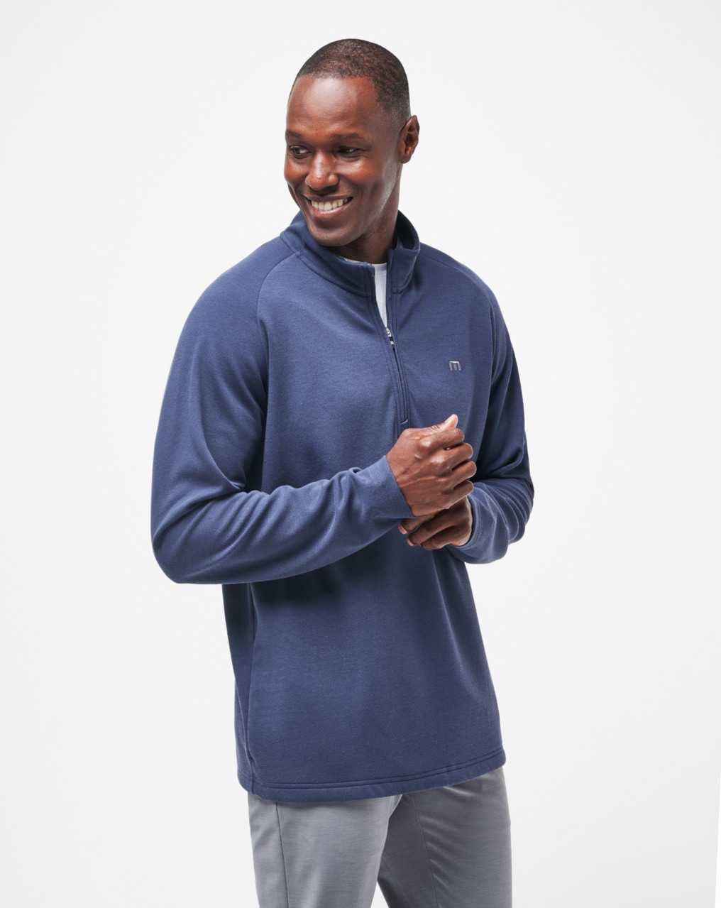 Travis Mathew Upgraded Quarter Zip Navy | HQWGETJ-75