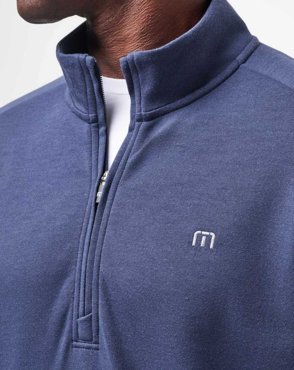 Travis Mathew Upgraded Quarter Zip Navy | HQWGETJ-75