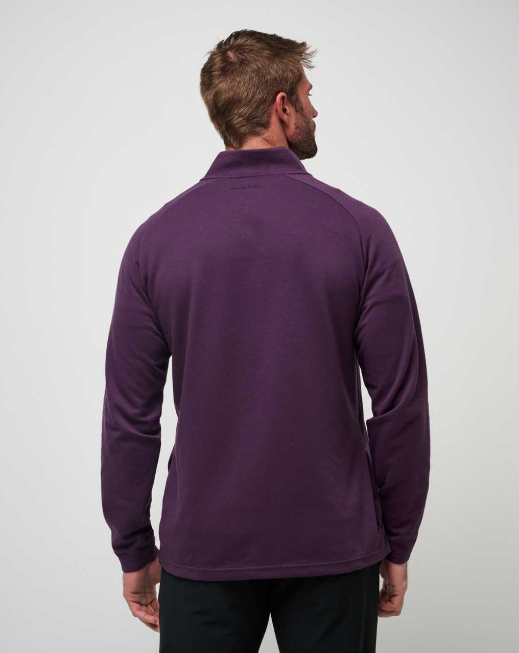 Travis Mathew Upgraded Quarter Zip Plum | DOETCZP-40