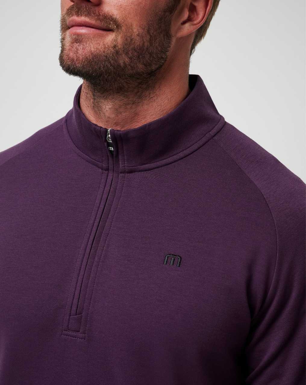 Travis Mathew Upgraded Quarter Zip Plum | DOETCZP-40